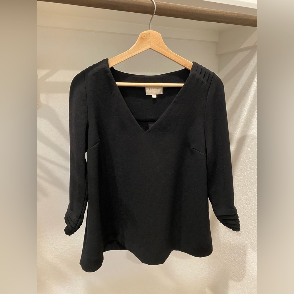 Sezane Crepe Blouse FR 36